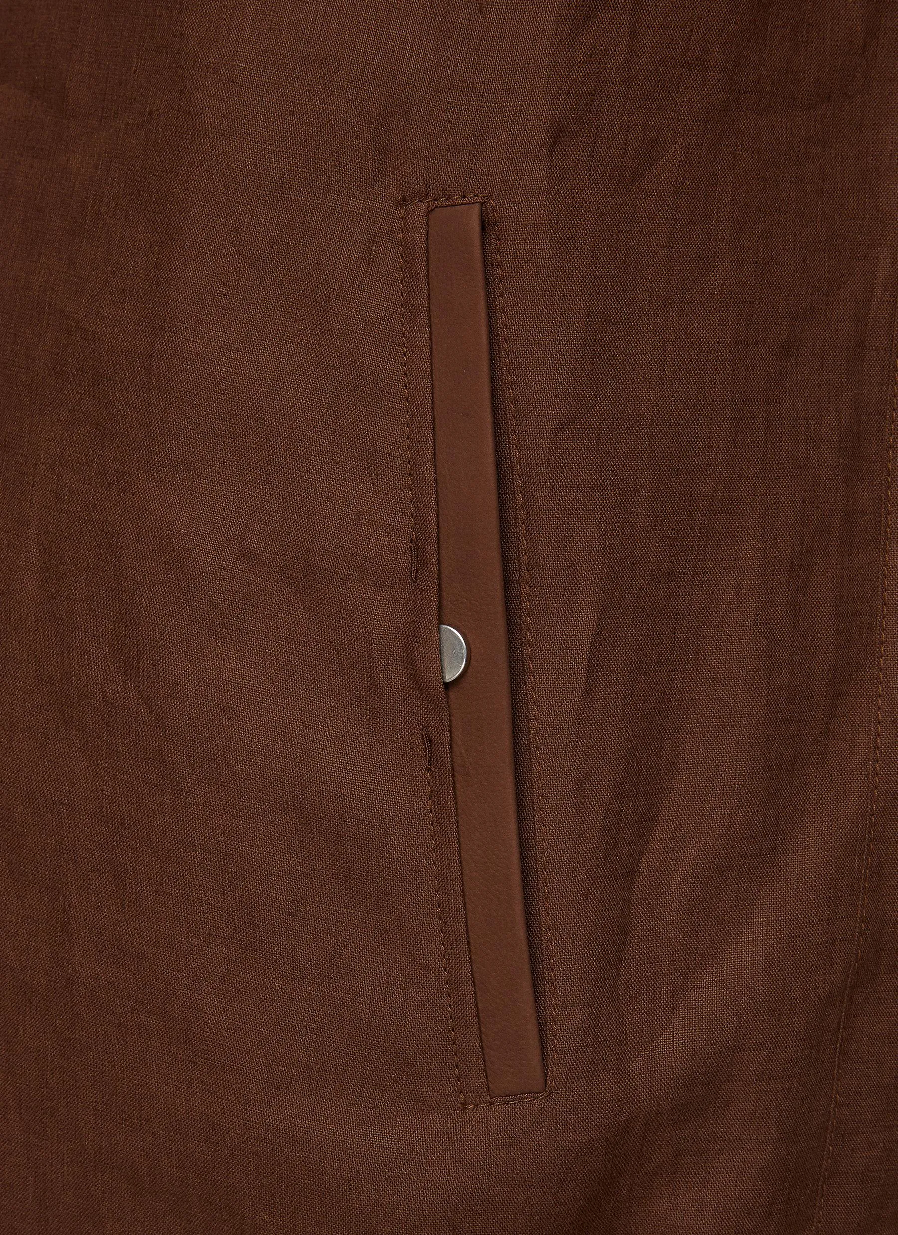 -----------ZEGNA ---- ------------ ----Zip Up Linen Vest --