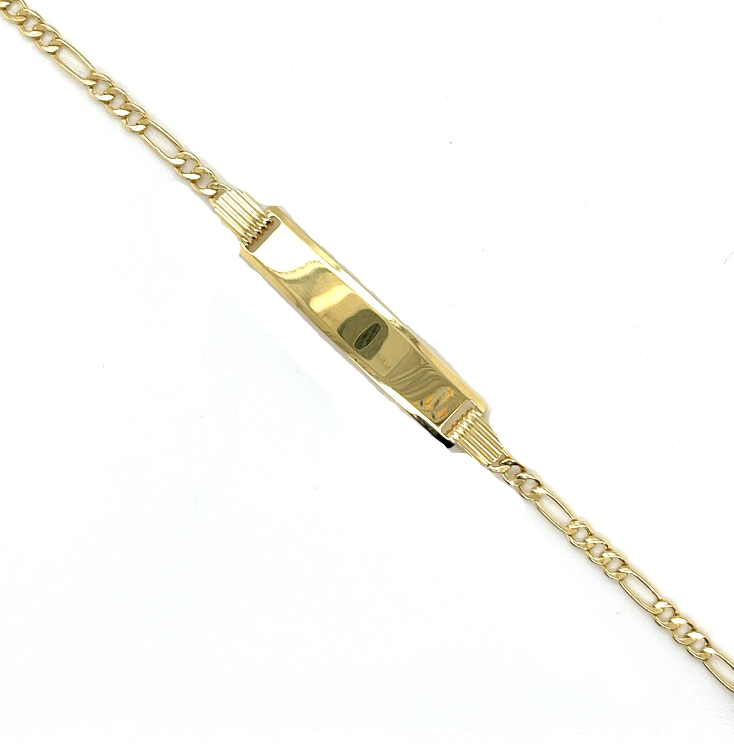 14K Gold Plain ID Bracelet 2MM