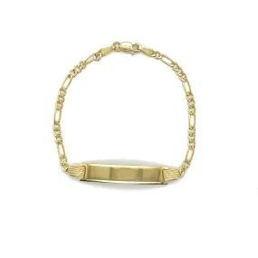 14K Gold Plain ID Bracelet 2MM