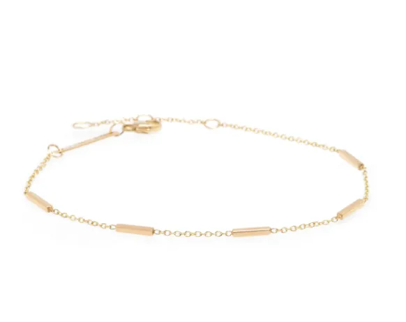 14K HORIZONTAL TINY BARS BRACELET