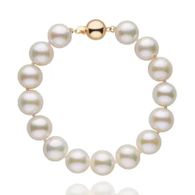 9.5-10.5 mm White Freshwater AA+ Pearl Bracelet