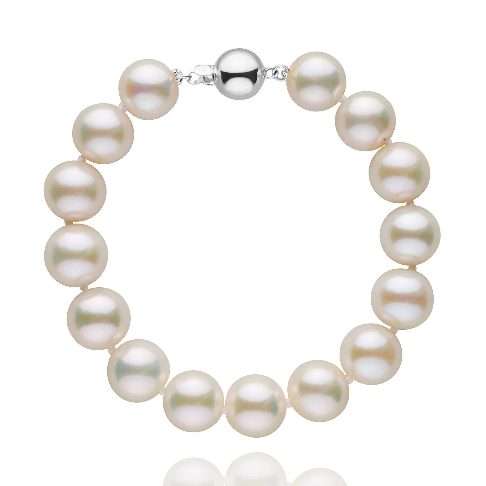 9.5-10.5 mm White Freshwater AA+ Pearl Bracelet