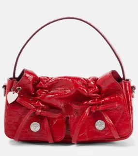 Acne Studios Bow-detail leather shoulder bag