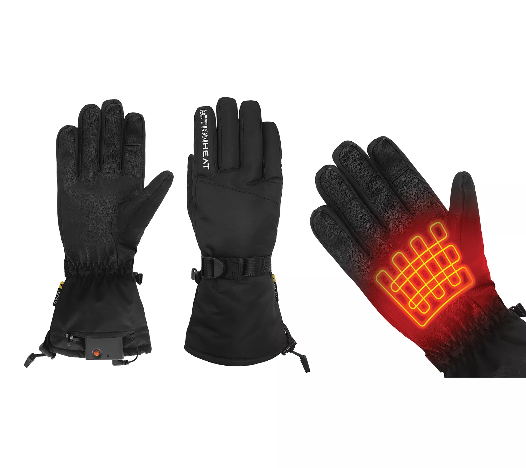 ActionHeat Women's Adjustable AA Battery Heated Snow Gloves