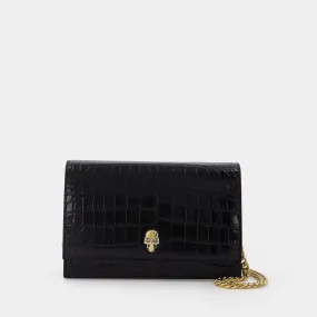 Alexander McQueen  Skull Bag in Black Leather