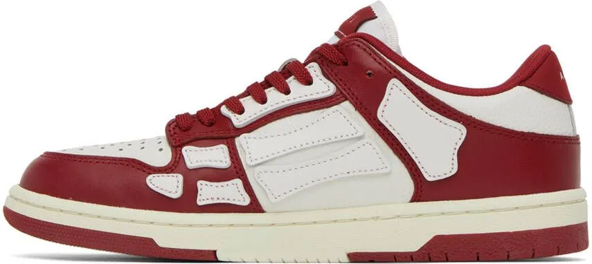 AMIRI Red & White Skel Low Sneakers