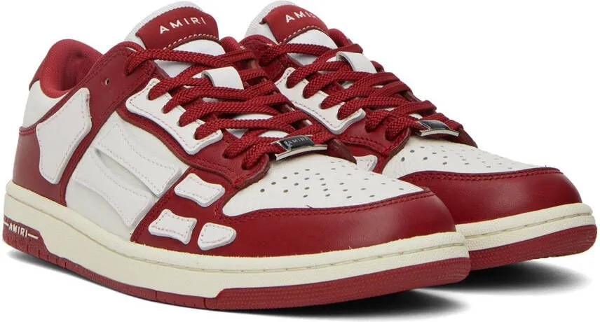 AMIRI Red & White Skel Low Sneakers