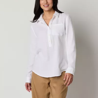 a.n.a Womens Long Sleeve Tunic Top