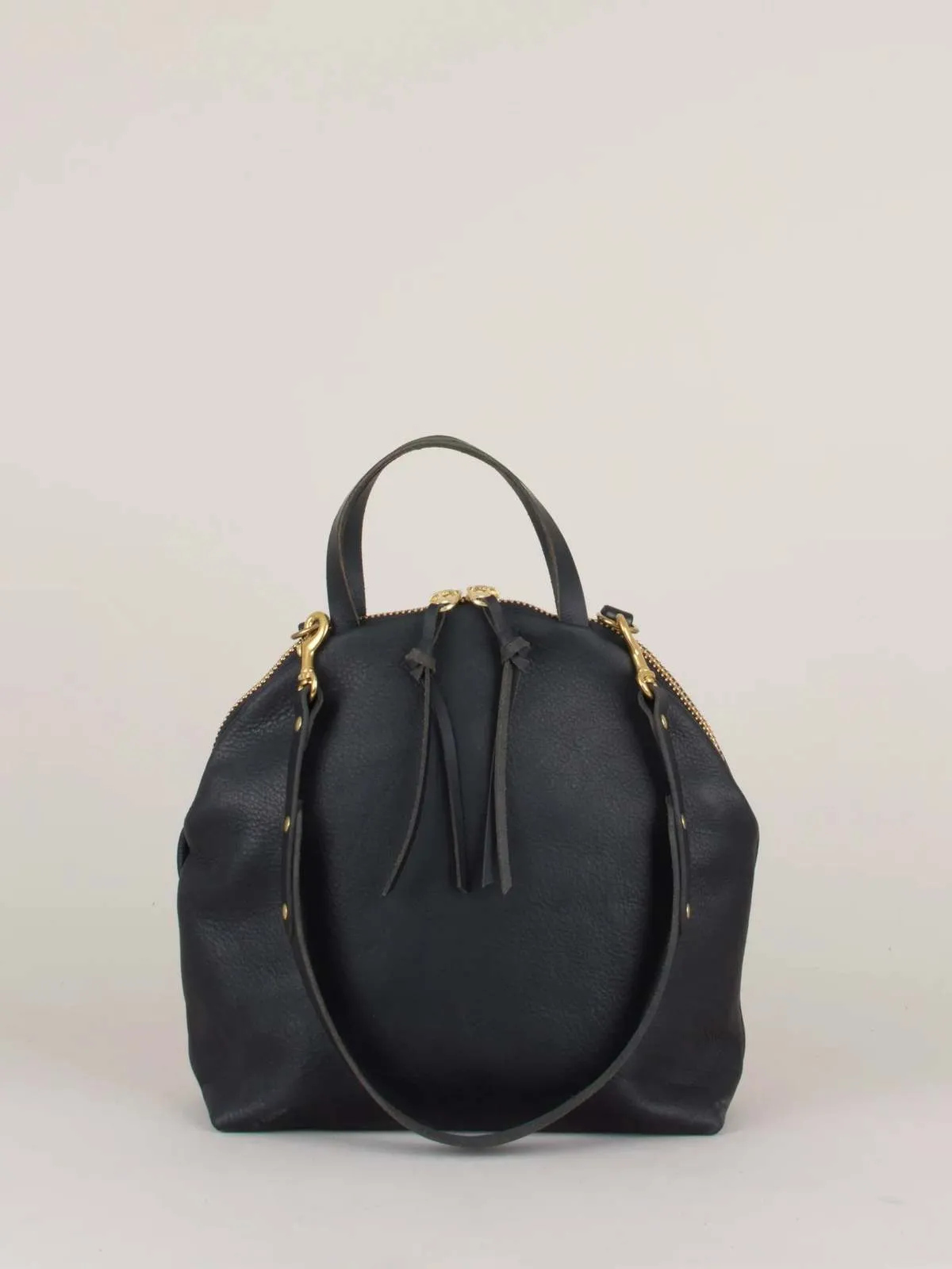 ANNI LARGE LEATHER BAG - BLACK