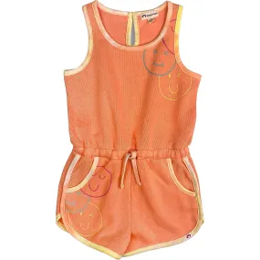 Appaman Olivia Sleeveless Drawstring Waist Romper, Apricot