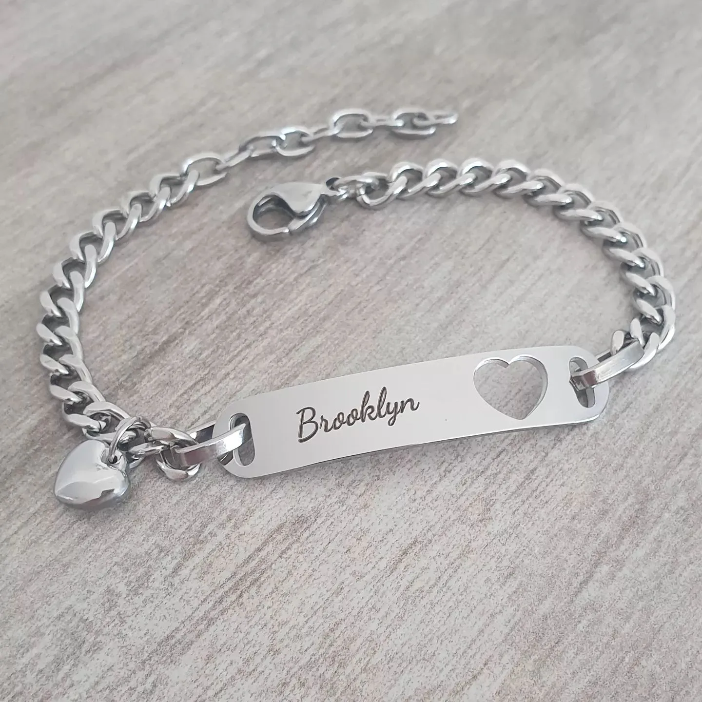 Arabella Personalized Stainless Steel bracelet, Adjustable Size 18-22cm (READY IN 3 DAYS!)