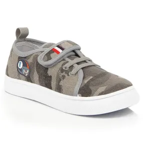 Atletico gray camo velcro children's sneakers grey