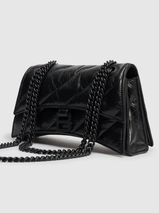 Balenciaga   Small Crush chain quilted leather bag 