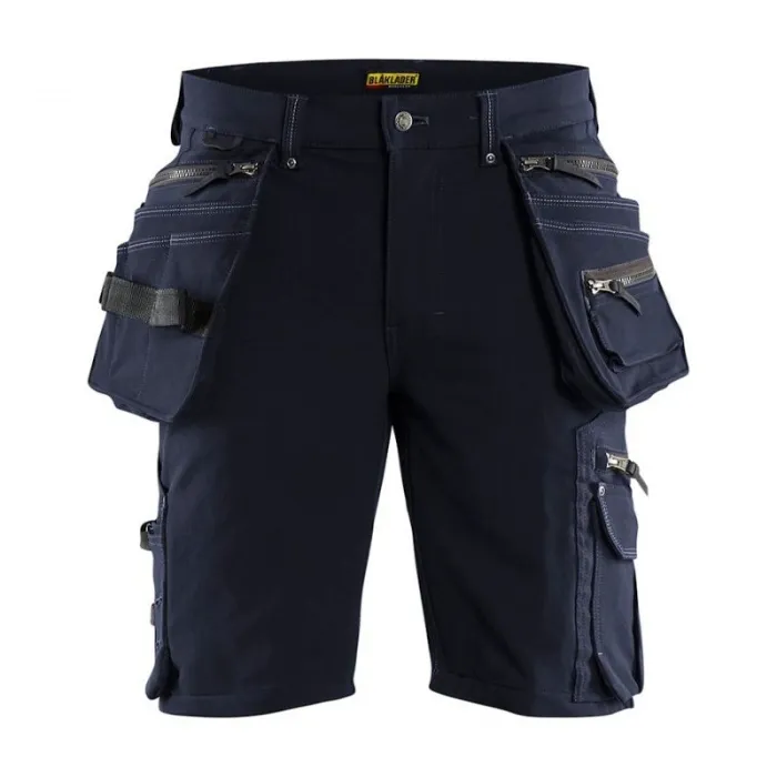 Blaklader Workwear 1998 Craftsman X1900 4-Way Stretch Work Shorts With Nail Pockets (Dark Navy/Black)