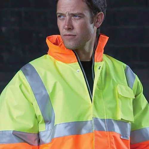 BTC Mens Hi Vis deluxe 2 Tone Workwear Jacket