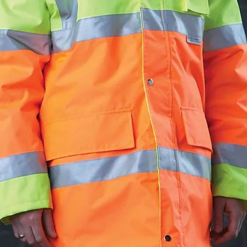 BTC Mens Hi Vis deluxe 2 Tone Workwear Jacket