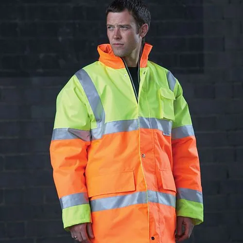 BTC Mens Hi Vis deluxe 2 Tone Workwear Jacket