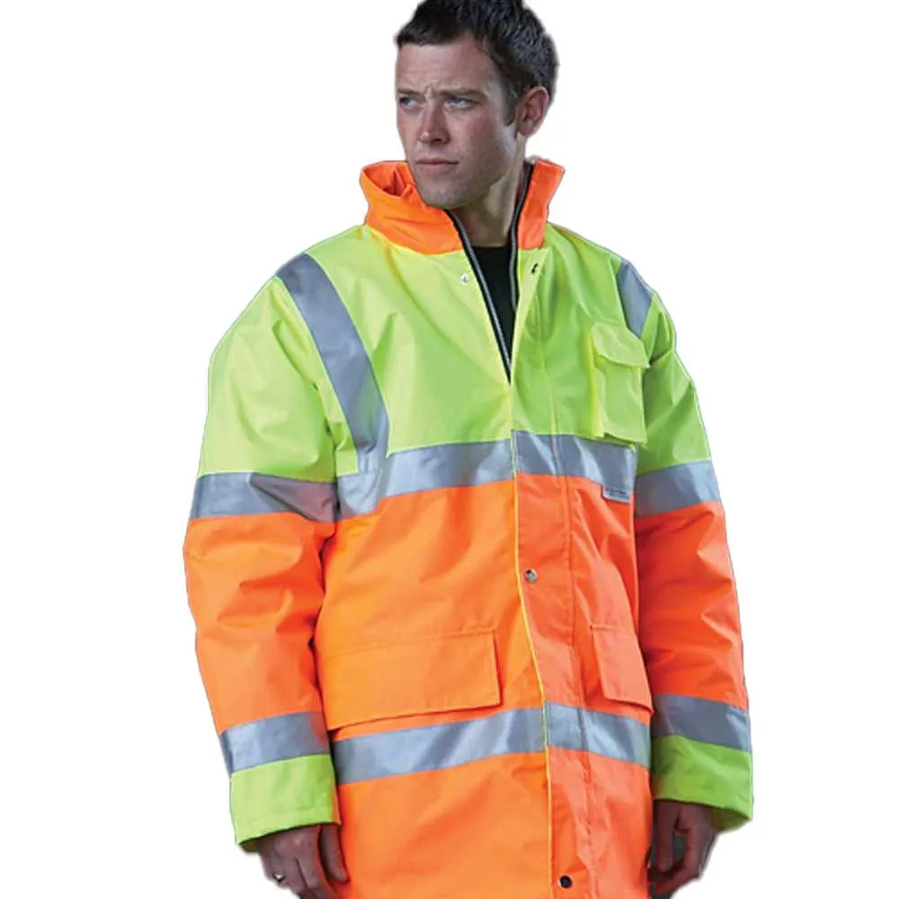 BTC Mens Hi Vis deluxe 2 Tone Workwear Jacket