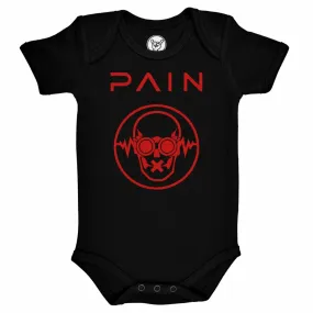 Children's romper Pain - (Logo) - schwarz - rot - Metal-Kids - 340.30.8.3  -  Metal-shop