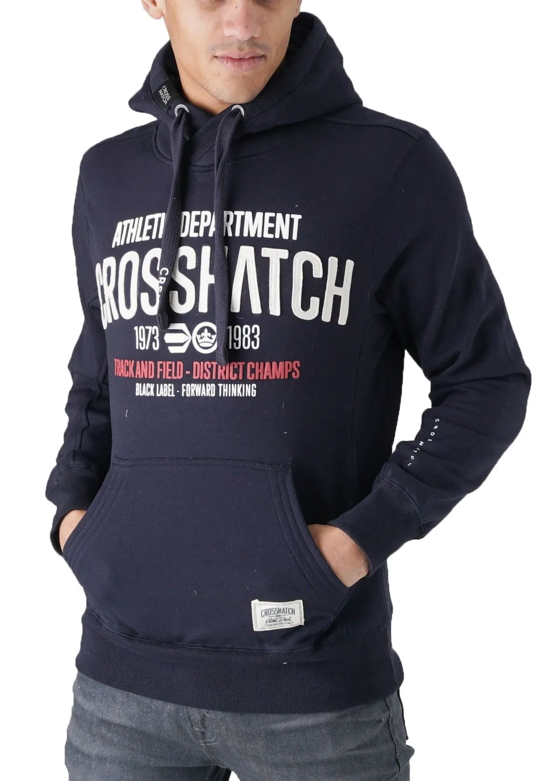 Crosshatch Rasterize Overhead Logo Hoodie Night Sky