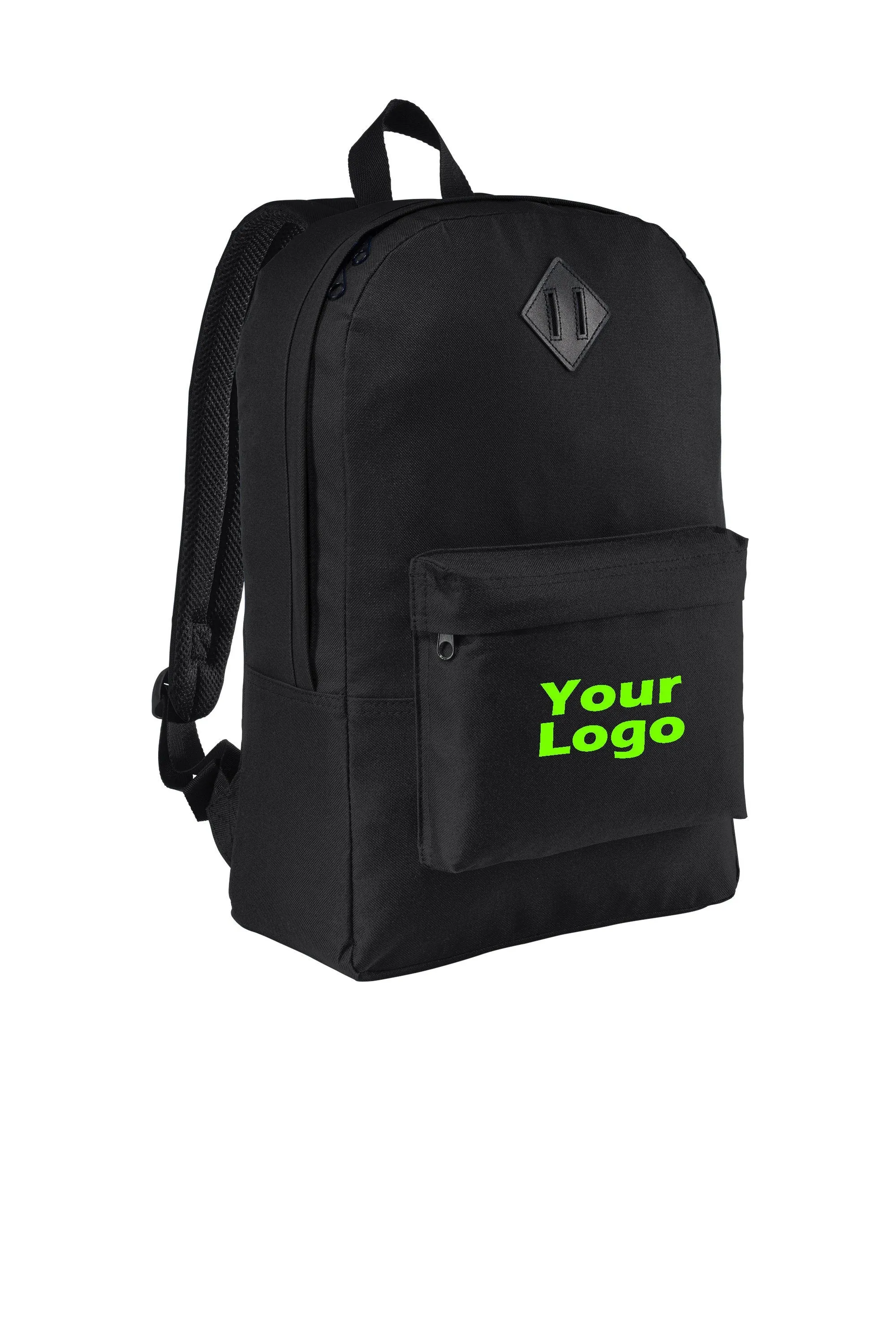 Custom Embroider Retro Backpack with 15in Laptop Sleeve