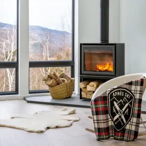 D Mountain Tartan Plaid Apres Ski Throw