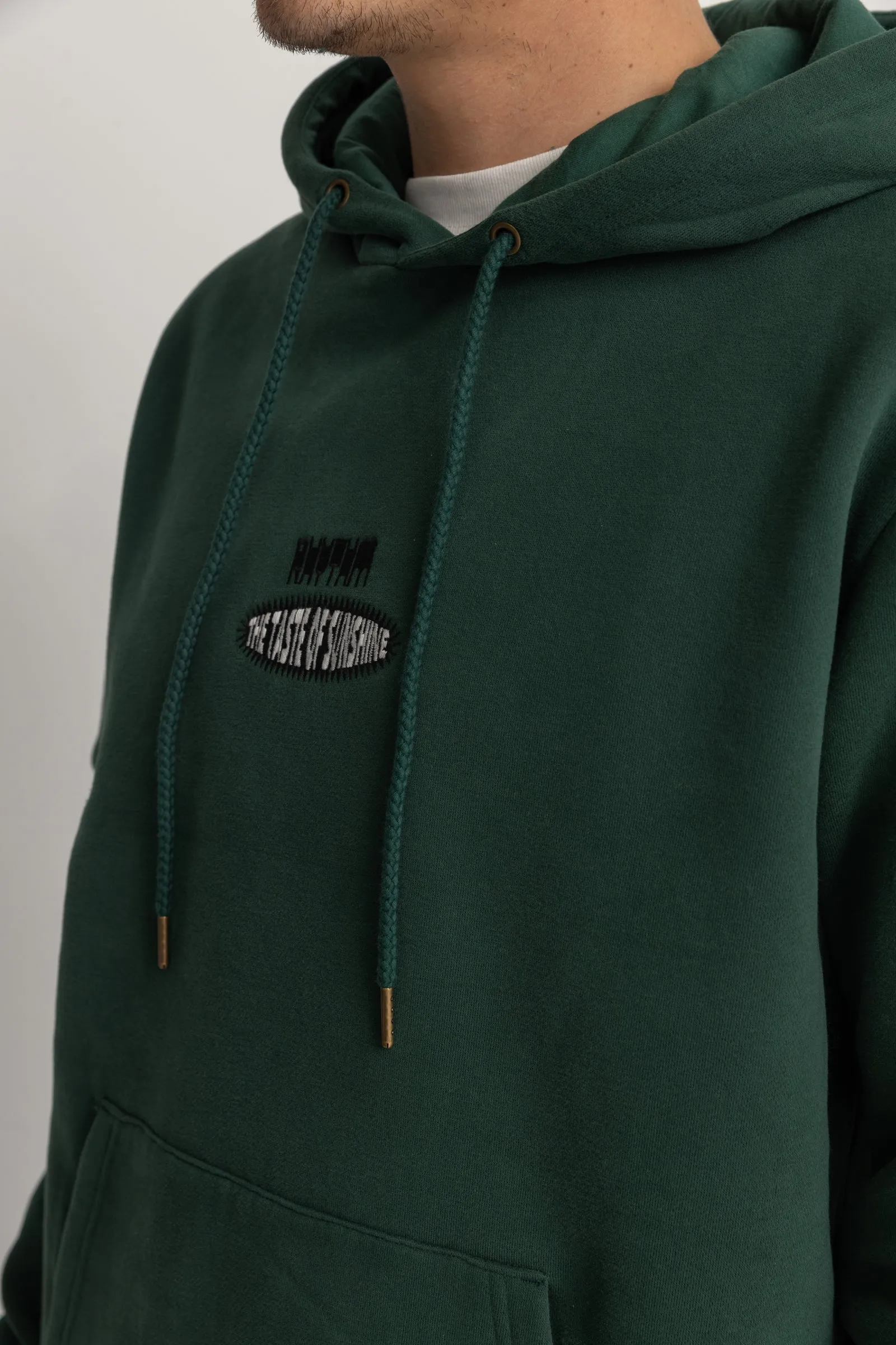 Embroidered Fleece Hood Pine