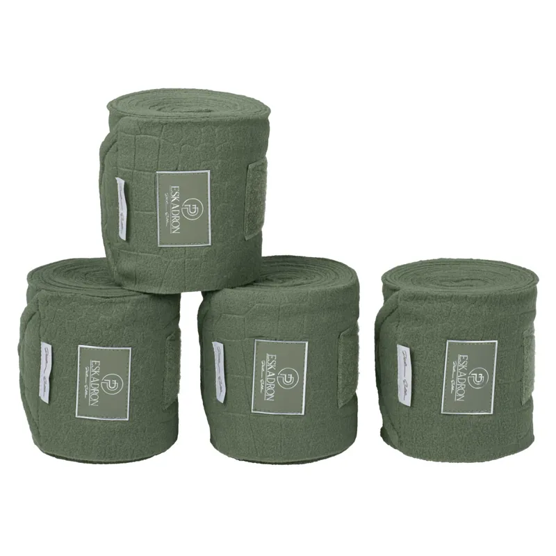 Eskadron Platinum Stamped Fleece Bandages - Ash Green