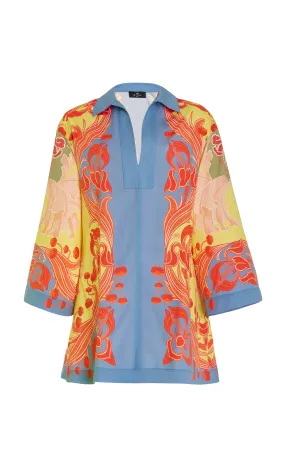 Etro Exclusive Printed Cotton Tunic Shirt