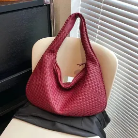 Everyday Vegan Leather Bag - Wine Red