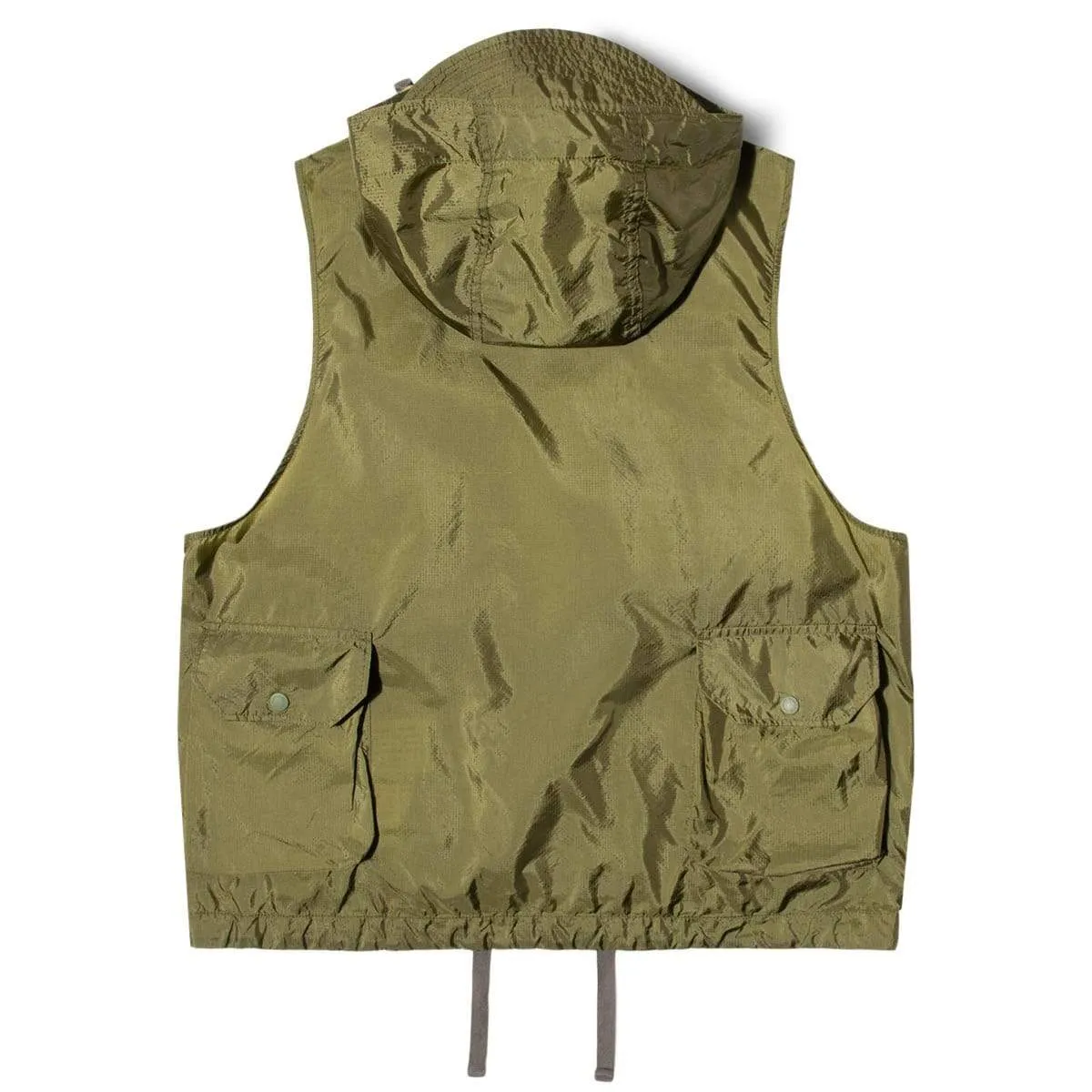 FIELD VEST Olive Nylon Micro Ripstop