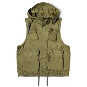 FIELD VEST Olive Nylon Micro Ripstop