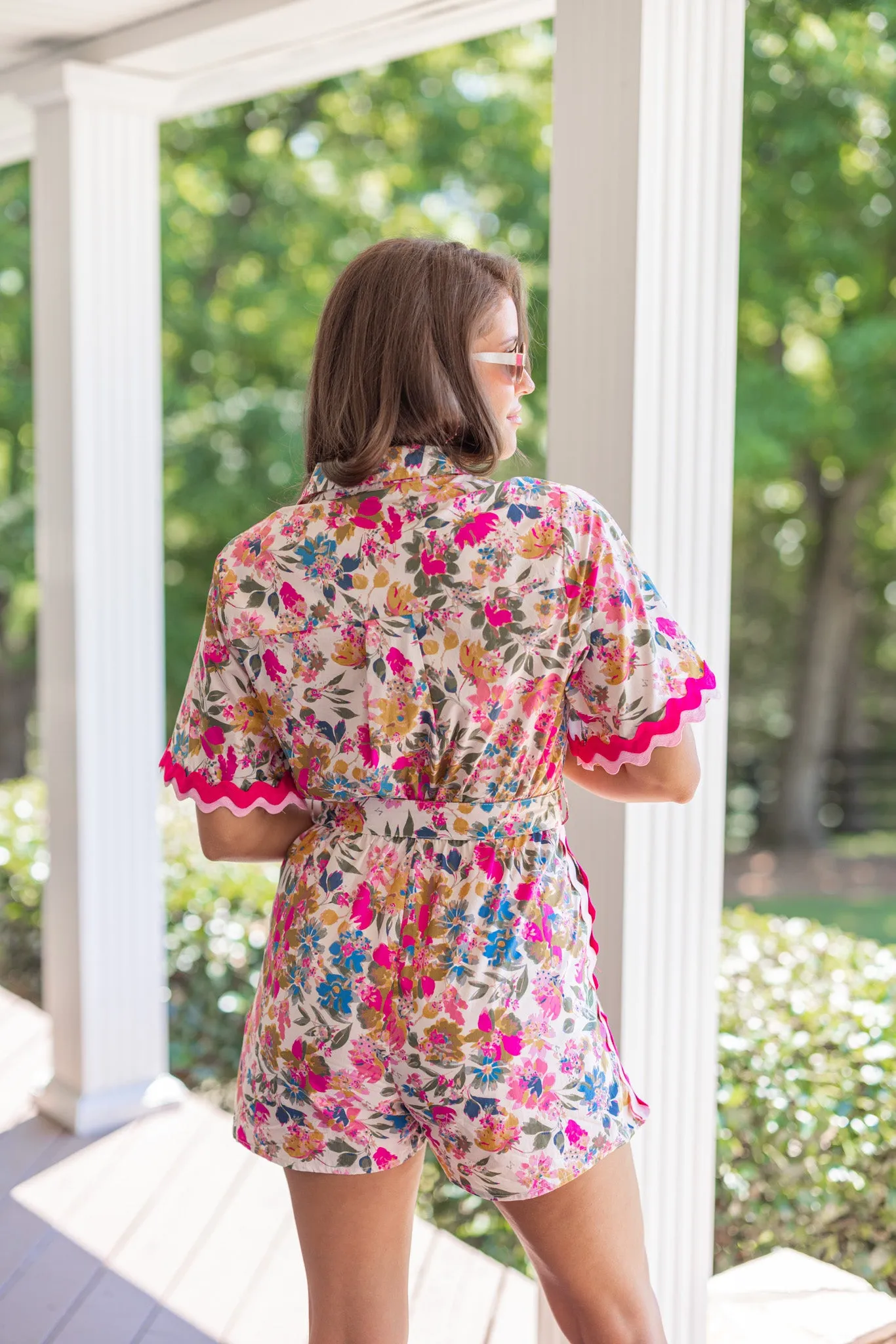 Floral Love Romper - Pink