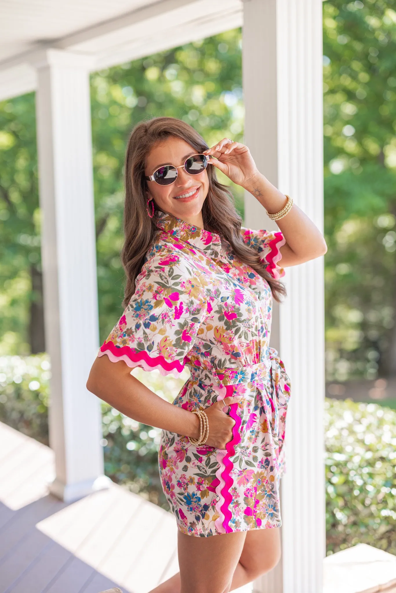 Floral Love Romper - Pink