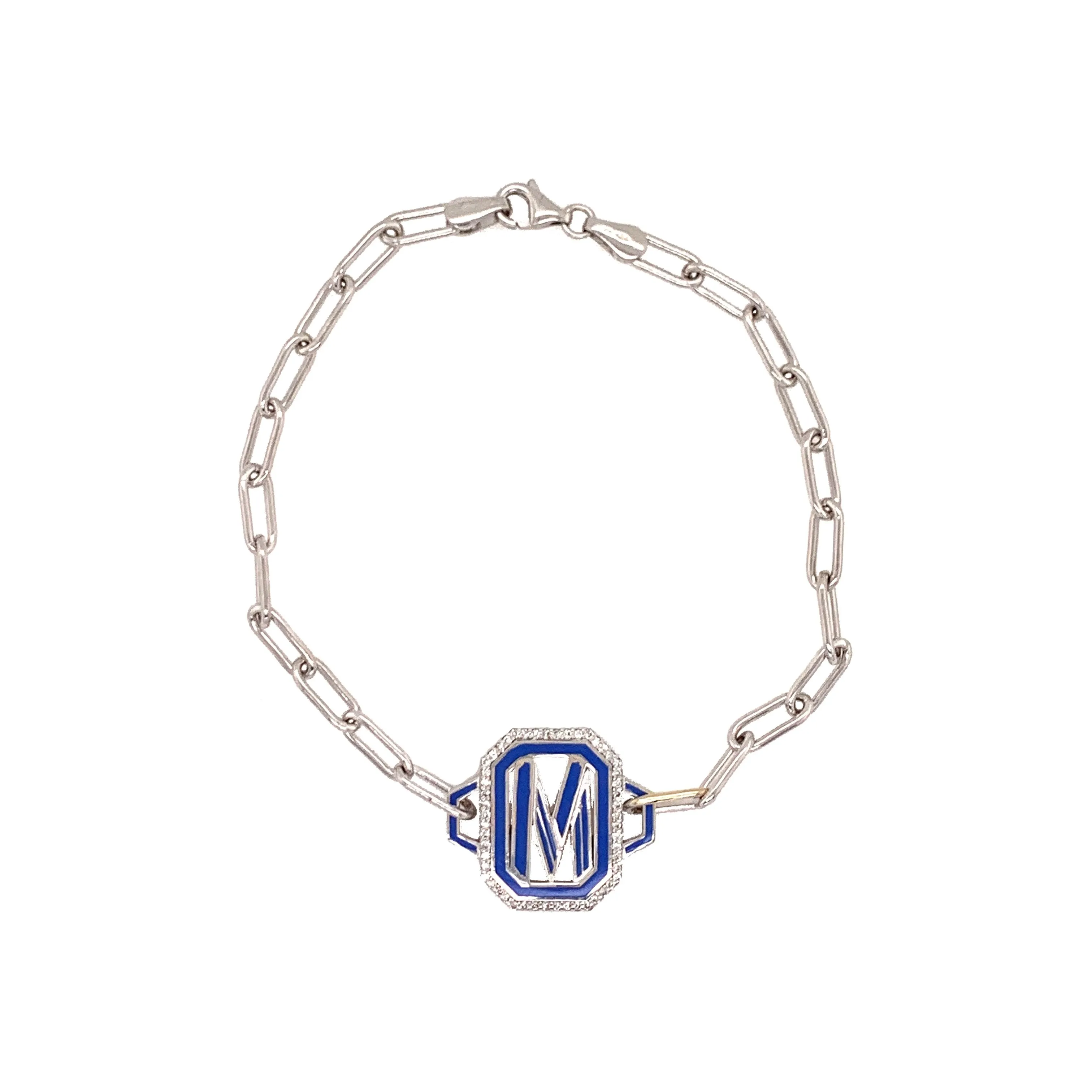 Gatsby Initial Bracelet - Fifteen Colors