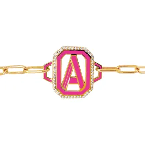 Gatsby Initial Bracelet - Fifteen Colors