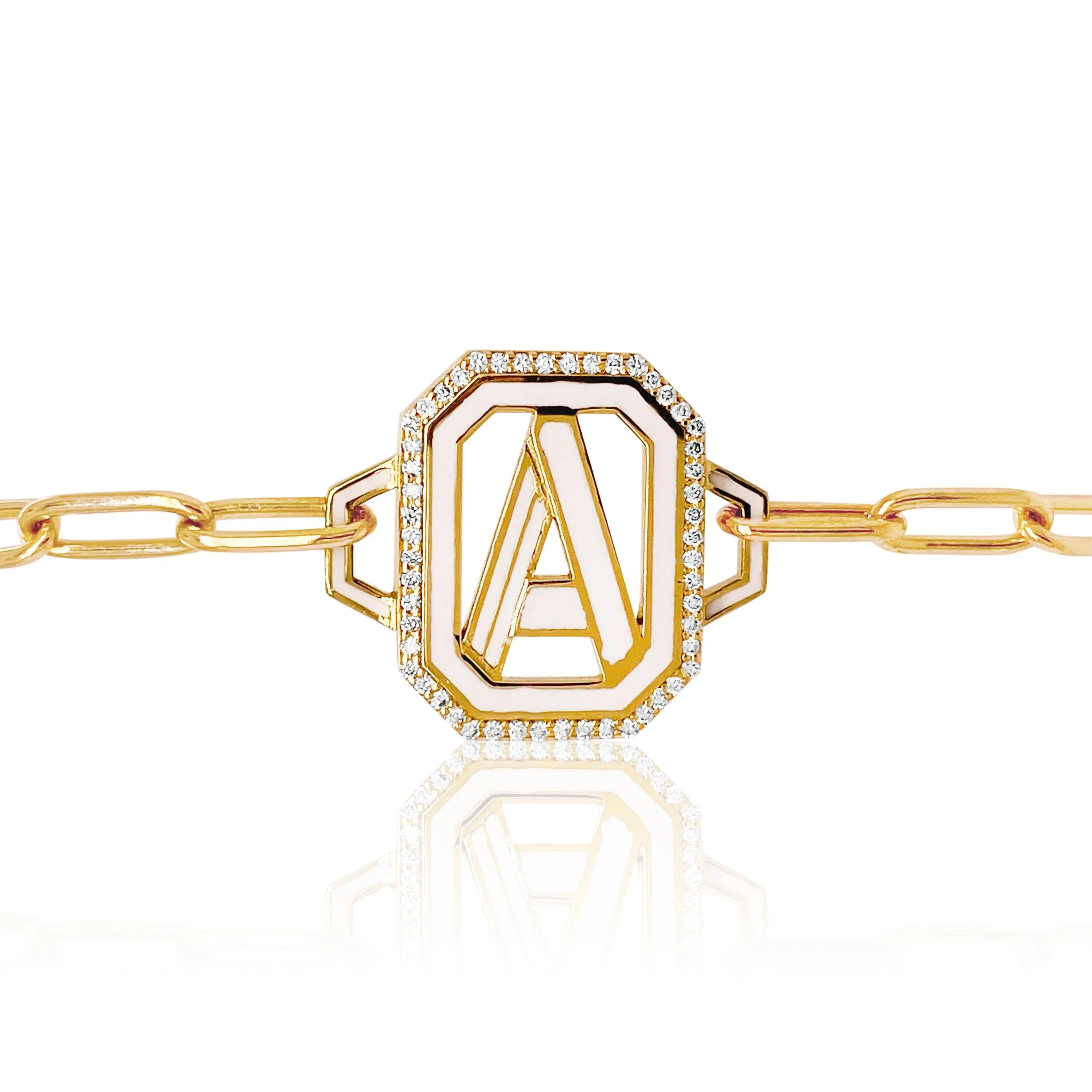 Gatsby Initial Bracelet - Fifteen Colors