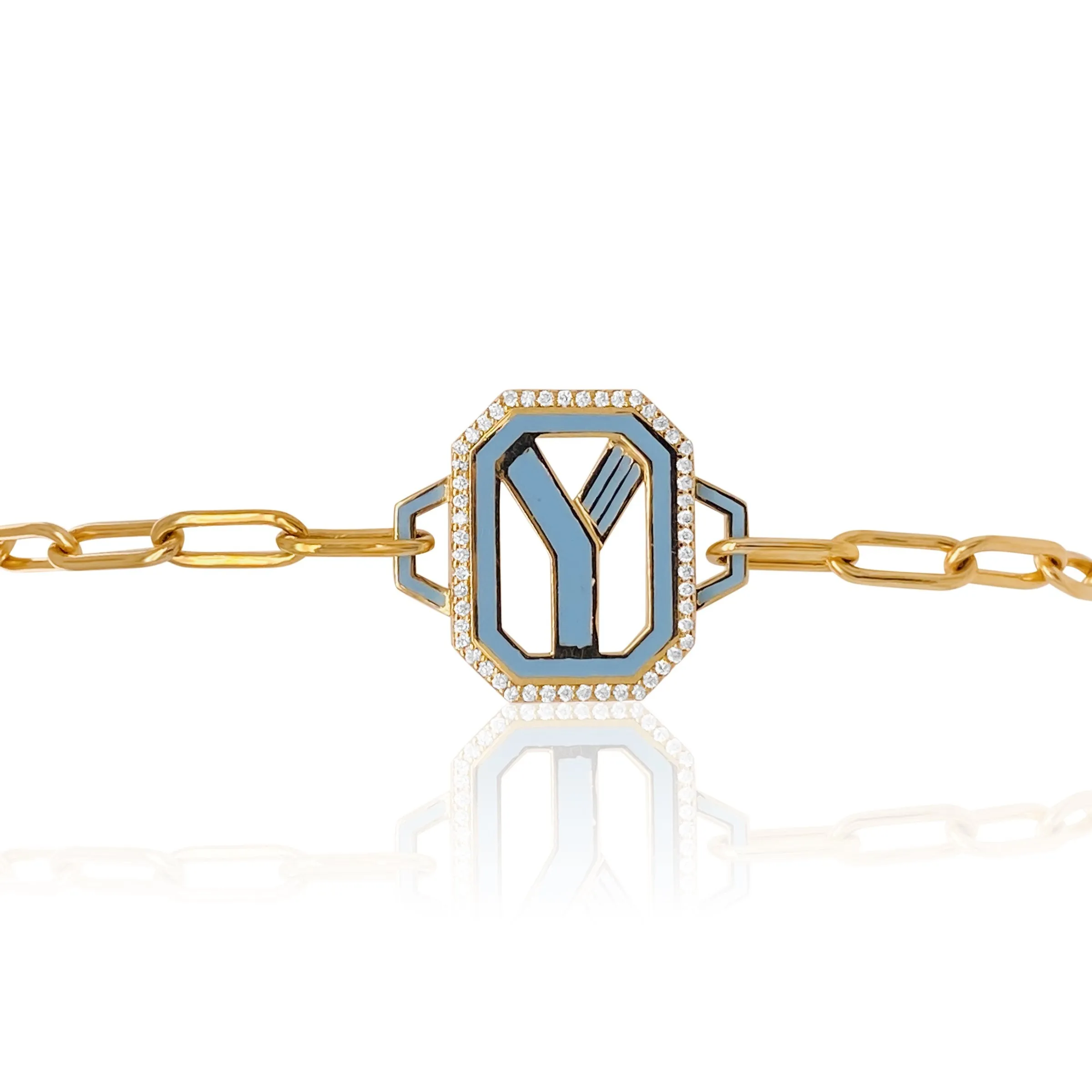 Gatsby Initial Bracelet - Fifteen Colors