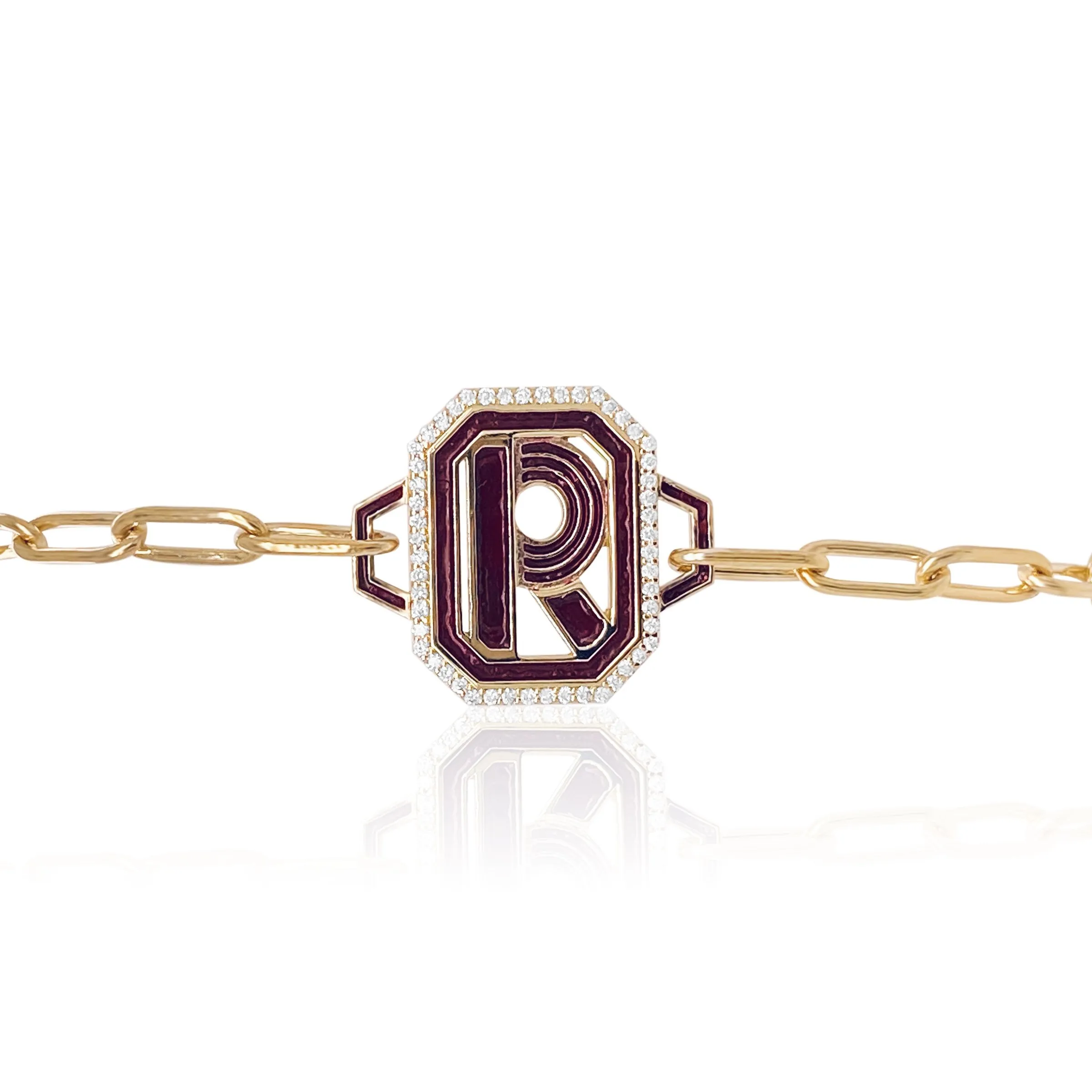 Gatsby Initial Bracelet - Fifteen Colors