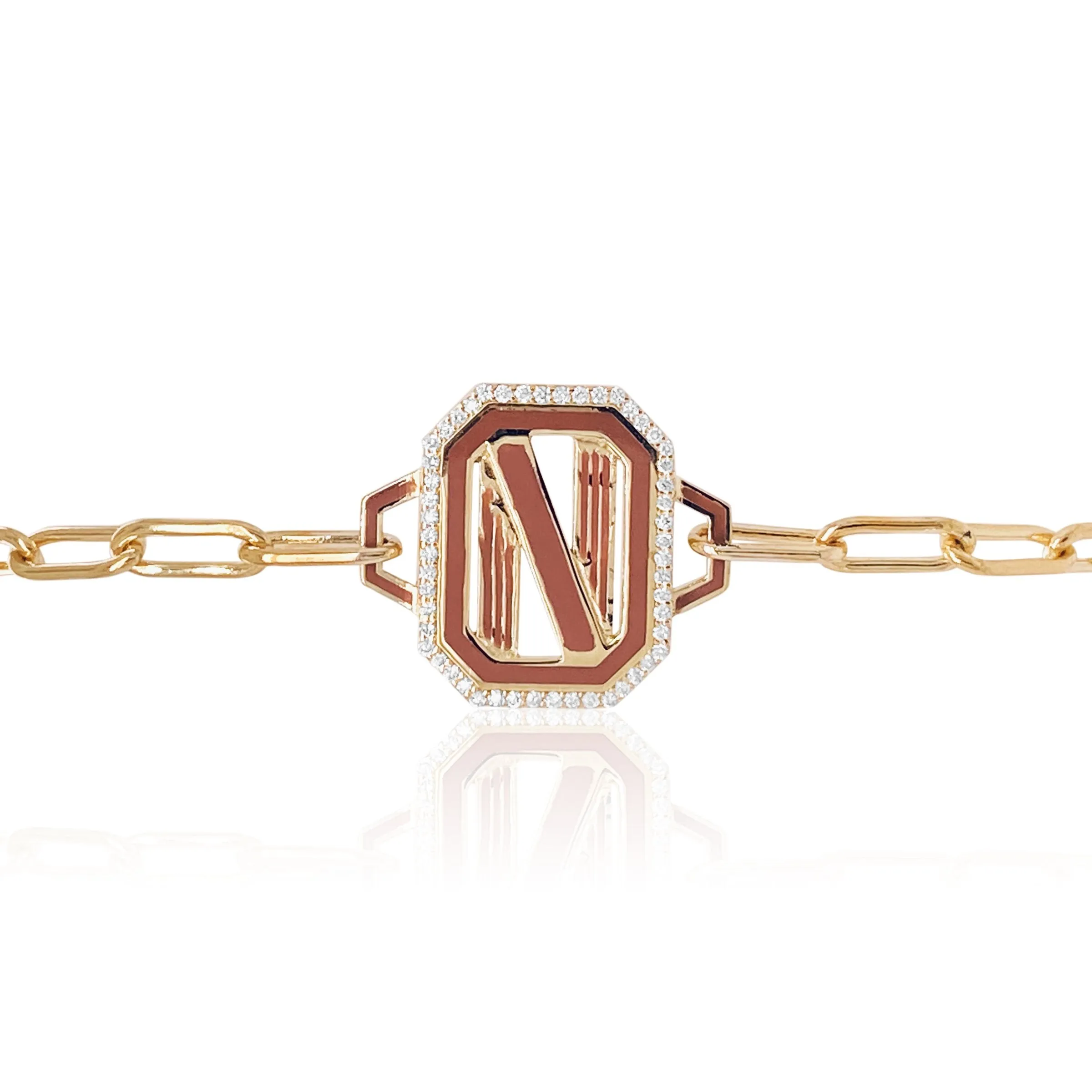 Gatsby Initial Bracelet - Fifteen Colors