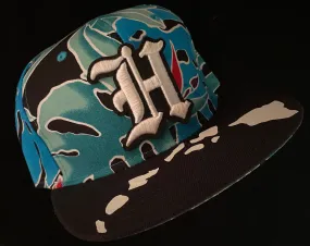 Hawaii H Black Floral Brim LIMITED Hat