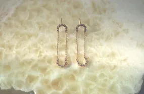 Horseshoe Diamond Drop Earrings