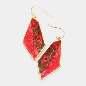 iLLASPARKZ Angled Druzy Dangle Earrings