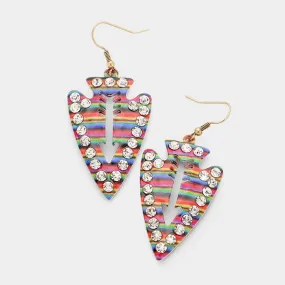 iLLASPARKZ Multi Colored Arrow Cutout Earrings