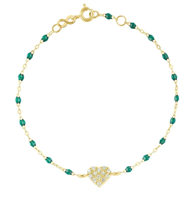 In Love Diamond Bracelet, Emerald, Yellow Gold