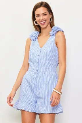 IRIS SLEEVELESS STRIPED ROMPER