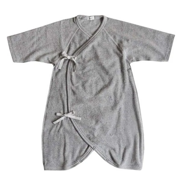 Kids Maki Baby Rounded Terry Hadagi Romper - Grey