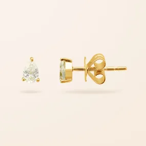 Lab Created Diamond 14K Gold Mixed Shapes Stud Earrings