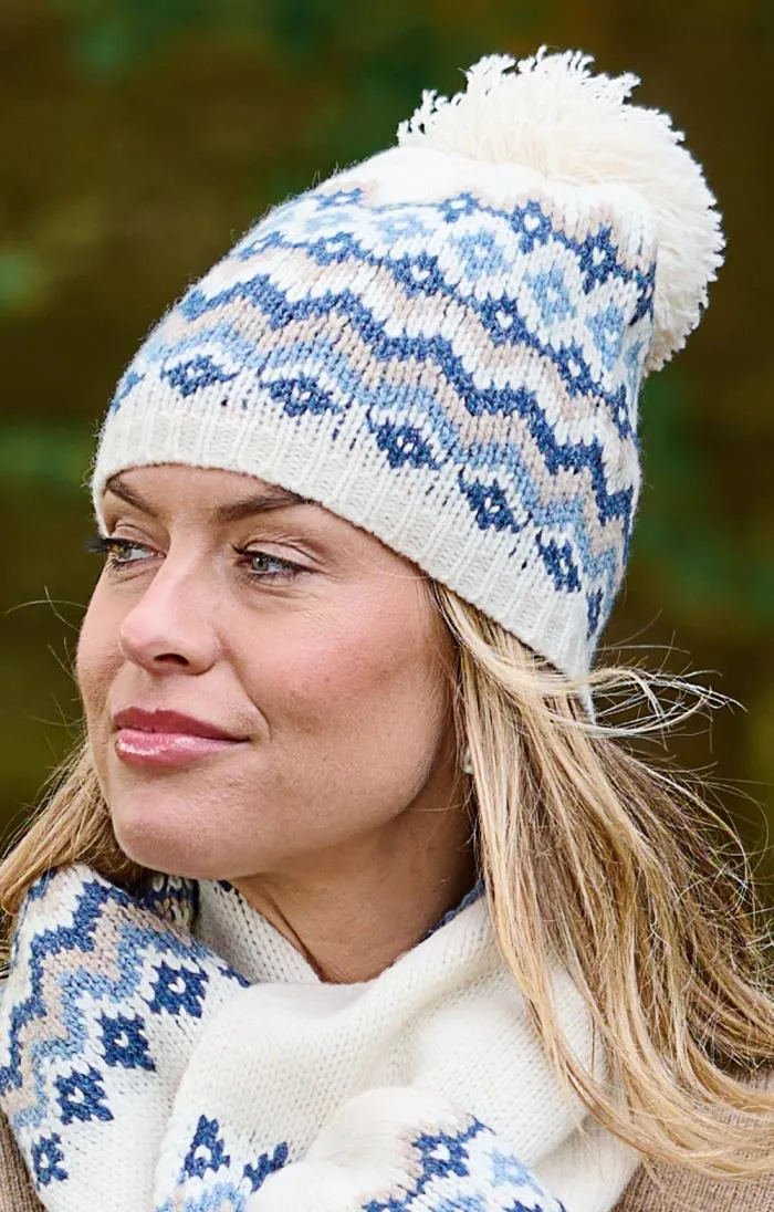 Ladies Lambswool Icelandic Bobble Beanie