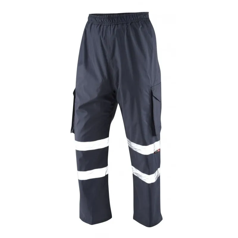 Leo Workwear L01 Appledore Waterproof Navy Overtrousers